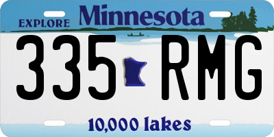 MN license plate 335RMG