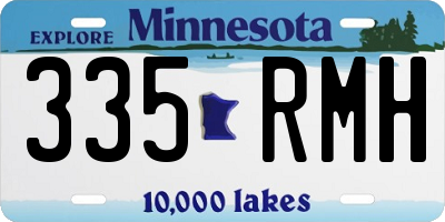 MN license plate 335RMH