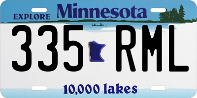 MN license plate 335RML