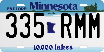 MN license plate 335RMM