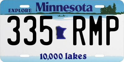 MN license plate 335RMP