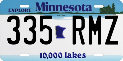 MN license plate 335RMZ