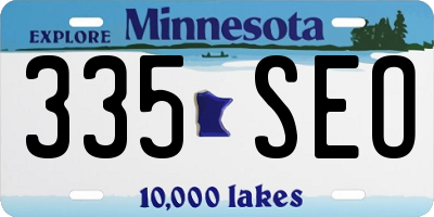 MN license plate 335SEO