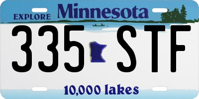 MN license plate 335STF