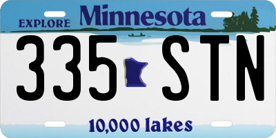 MN license plate 335STN