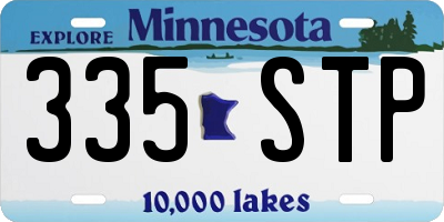 MN license plate 335STP