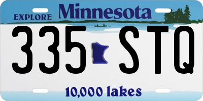 MN license plate 335STQ