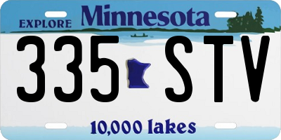 MN license plate 335STV