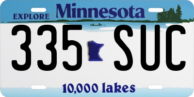 MN license plate 335SUC