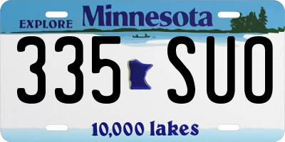 MN license plate 335SUO