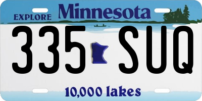 MN license plate 335SUQ