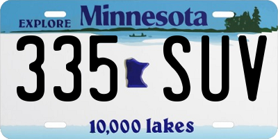 MN license plate 335SUV