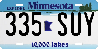 MN license plate 335SUY