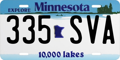MN license plate 335SVA