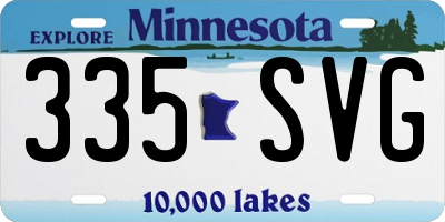 MN license plate 335SVG