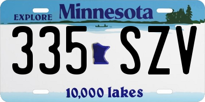 MN license plate 335SZV
