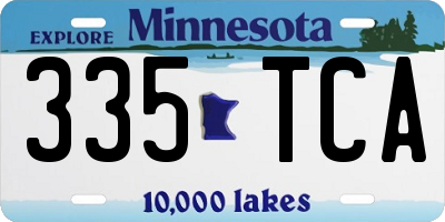 MN license plate 335TCA