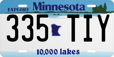 MN license plate 335TIY