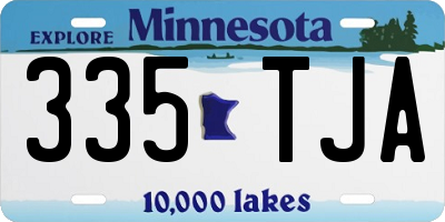 MN license plate 335TJA