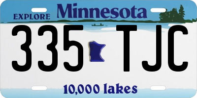 MN license plate 335TJC