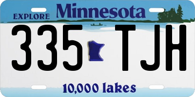 MN license plate 335TJH