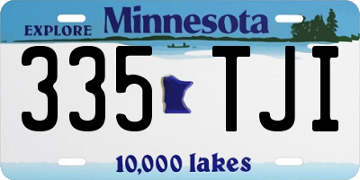 MN license plate 335TJI