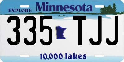 MN license plate 335TJJ