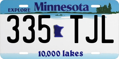 MN license plate 335TJL