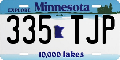 MN license plate 335TJP