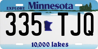 MN license plate 335TJQ