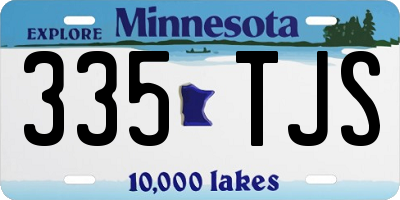 MN license plate 335TJS