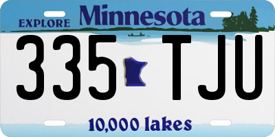 MN license plate 335TJU