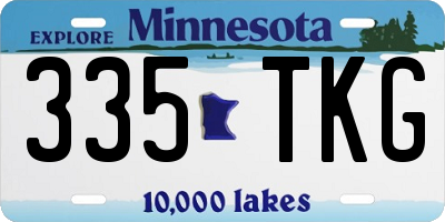 MN license plate 335TKG