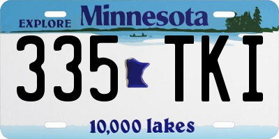 MN license plate 335TKI