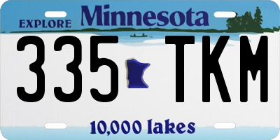 MN license plate 335TKM