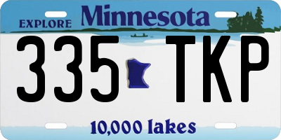 MN license plate 335TKP