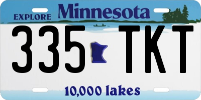 MN license plate 335TKT