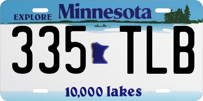 MN license plate 335TLB