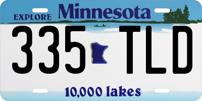 MN license plate 335TLD