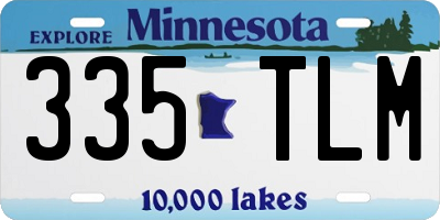 MN license plate 335TLM