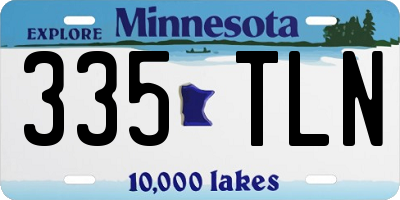 MN license plate 335TLN