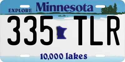 MN license plate 335TLR