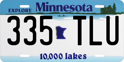 MN license plate 335TLU