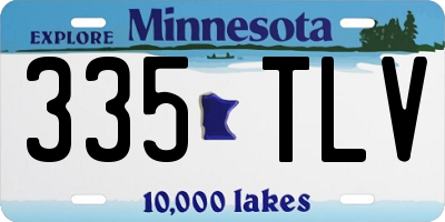 MN license plate 335TLV