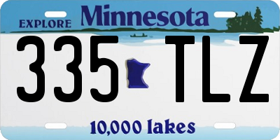 MN license plate 335TLZ