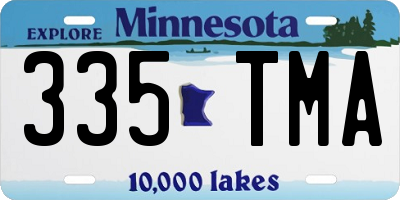 MN license plate 335TMA