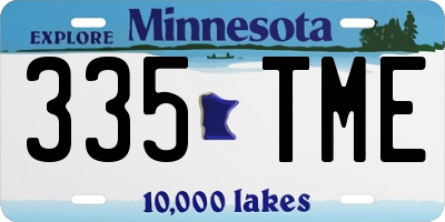 MN license plate 335TME