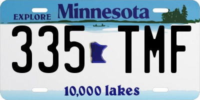 MN license plate 335TMF