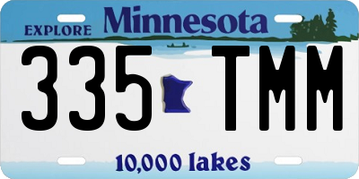 MN license plate 335TMM