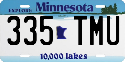 MN license plate 335TMU